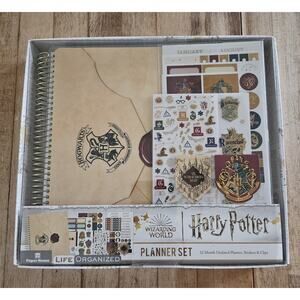 New Harry Potter Planner Set 12 Month Undated Planner Stickers & Clip Hogwarts